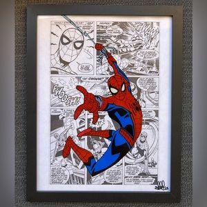 Spiderman Glass Painting